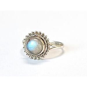 Labradorite Sterling Ring Women Silver Ring Size 6.25
